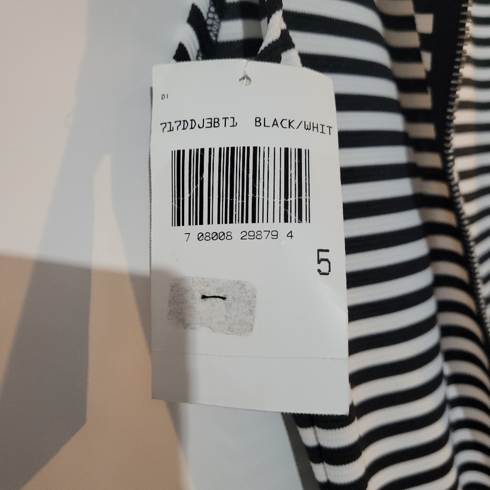 Jodi Kristopher black and white striped dress  size 5/6 - Picture 9 of 10